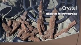  Presentation with metal detector - Slides with wwii found with metal detector background and a tawny brown colored foreground