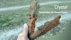  Presentation with metal detector - Colorful theme enhanced with wwii found with metal detector backdrop and a gray colored foreground