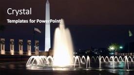  Presentation with memorial - Colorful slides enhanced with wwii memorial in washington at night backdrop and a wine colored foreground