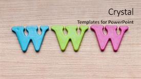  Presentation with www - Colorful presentation theme enhanced with www letters on the background backdrop and a soft green colored foreground