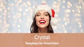  Presentation with happy holidays - Audience pleasing PPT theme consisting of red x - christmas and holidays concept backdrop and a coral colored foreground