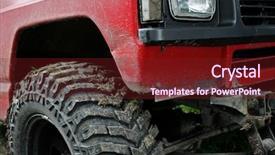  Presentation with terrain rugby - Presentation theme consisting of x 4 all terrain vehicle background and a  colored foreground