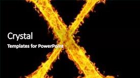  Presentation with mechanical engineering industrial safety fire - Presentation design having x fire letter background and a black colored foreground