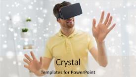  Presentation with augmented reality - Cool new slides with x game - technology augmented reality gaming entertainment backdrop and a coral colored foreground