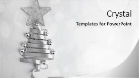  Presentation with tree step - Audience pleasing presentation theme consisting of beautiful fir tree made backdrop and a light gray colored foreground