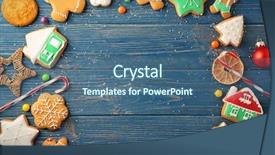  Presentation with cookies christmas - Beautiful PPT theme featuring x mas - frame made of creative christmas backdrop and a ocean colored foreground