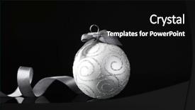  Presentation with black and gold christmas - Presentation design with x mas party - beautiful christmas ball on black background and a  colored foreground