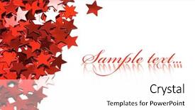  Presentation with celebration - PPT theme featuring x mas party - celebration stars on white background background and a pink colored foreground