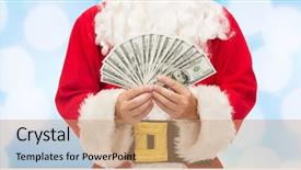  Presentation with party lights - Presentation theme enhanced with x mas party - christmas holidays winning currency background and a coral colored foreground