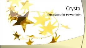  Presentation with stars - PPT theme having x mas party - golden stars isolated on white background and a white colored foreground