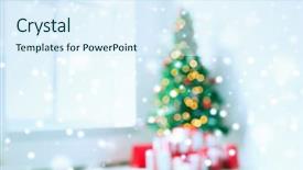  Presentation with christmas presents - PPT layouts featuring x mas party - holidays celebration and home concept background and a  colored foreground