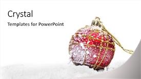  Presentation with christmas party - Colorful theme enhanced with x mas party - red and golden christmas ball backdrop and a  colored foreground