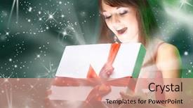  Presentation with christmas magic - Colorful theme enhanced with x-mass magic present christmas backdrop and a coral colored foreground
