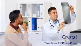  Presentation with medicine - Amazing presentation having x-ray and male patient backdrop and a sky blue colored foreground