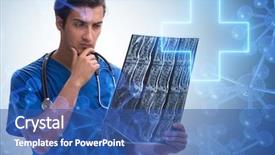  Presentation with mhealth - Beautiful presentation featuring x-ray image in mhealth backdrop and a ocean colored foreground