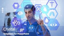  Presentation with mhealth - Cool new presentation theme with x-ray image in mhealth backdrop and a ocean colored foreground