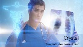  Presentation with mhealth - PPT theme enhanced with x-ray image in mhealth background and a light blue colored foreground