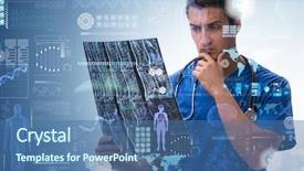  Presentation with mhealth - Colorful slides enhanced with x-ray image in mhealth backdrop and a ocean colored foreground