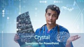  Presentation with mhealth - Colorful presentation enhanced with x-ray image in mhealth backdrop and a ocean colored foreground