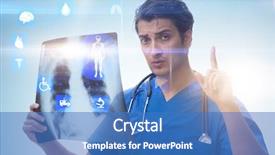  Presentation with mhealth - Audience pleasing theme consisting of x-ray image in mhealth backdrop and a teal colored foreground