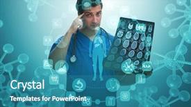  Presentation with telehealth - Cool new presentation theme with x-ray image in telehealth backdrop and a teal colored foreground