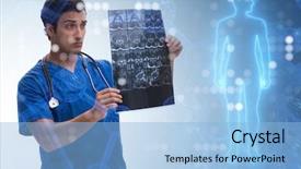  Presentation with telehealth - Slides with x-ray image in telehealth background and a light blue colored foreground