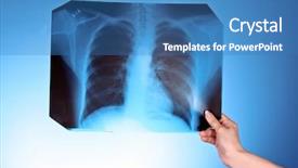  Presentation with chest - Audience pleasing presentation design consisting of x-ray image of chest backdrop and a teal colored foreground