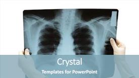  Presentation with hands holding - Theme featuring x-ray image of human background and a light blue colored foreground