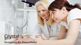  Presentation with dental - Slide set with x-ray image of teeth background and a  colored foreground