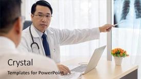  Presentation with medical case study - Audience pleasing presentation consisting of x-ray result to patient backdrop and a soft green colored foreground