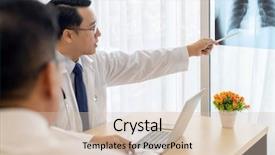 Presentation with doctor office - Amazing theme having x-ray result to patient backdrop and a soft green colored foreground