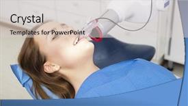  Presentation with xray bones - Slide deck featuring x ray teeth - patient using xray machine background and a light gray colored foreground