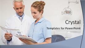  Presentation with dental assistant - Theme with happy little baby boy sitting background and a coral colored foreground.