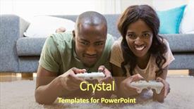  Presentation with video game xbox - Audience pleasing slide deck consisting of xbox - portrait of young couple playing backdrop and a tawny brown colored foreground