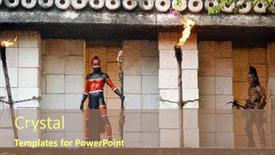  Presentation with ancient village - Slides having xcaret-mexico-july-19-pre background and a  colored foreground