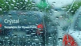  Presentation with bad weather - Cool new PPT layouts with bad weather car headlights cars backdrop and a ocean colored foreground