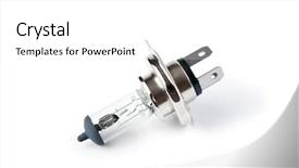  Presentation with bulb - PPT layouts with xenon lamp - car bulb background and a white colored foreground