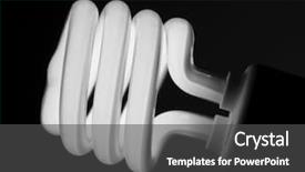  Presentation with art vintage edison lightbulb - Slide set having phosphor - closeup of a compact florescent background and a dark gray colored foreground
