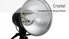  Presentation with flash - Presentation with xenon lamp - modern powerful photographic flash background and a white colored foreground