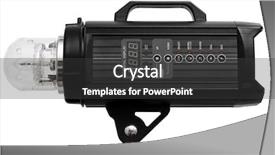  Presentation with flash - Amazing PPT theme having xenon lamp - modern powerful photographic flash backdrop and a dark gray colored foreground