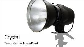  Presentation with flash - Presentation theme enhanced with xenon lamp - modern powerful photographic flash background and a white colored foreground