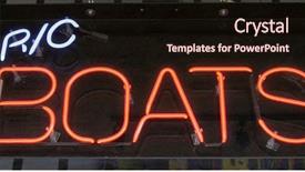  Presentation with 80s era neon lights sign - Cool new slides with sign series r c boat backdrop and a wine colored foreground