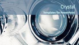  Presentation with optic - Audience pleasing presentation design consisting of xenon led headlight lamp optic backdrop and a ocean colored foreground