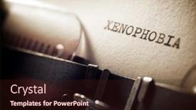  Presentation with cyber sex word written - Beautiful presentation design featuring xenophobia-word-written backdrop and a wine colored foreground