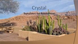  Presentation with regions - Presentation theme featuring xeriscape-cactus-garden-a-style background and a light blue colored foreground