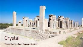  Presentation with iran history - PPT layouts featuring xerxes palace in persepolis iran background and a lemonade colored foreground