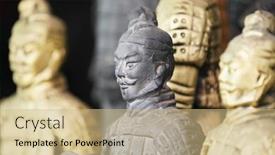  Presentation with terracotta army - Theme with xi-an-china-march-21 background and a coral colored foreground