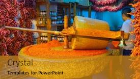  Presentation with vendor - Audience pleasing slides consisting of xi-an-china-october-7 backdrop and a gold colored foreground