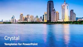  Presentation with eu china - Cool new slide deck with xiamen china skyline on yundang backdrop and a  colored foreground