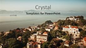  Presentation with island - Cool new slides with xiamen-city-viewed-from-gulangyu backdrop and a light blue colored foreground